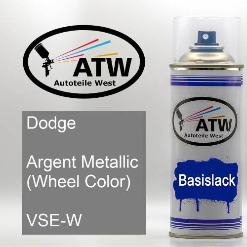 Dodge, Argent Metallic (Wheel Color), VSE-W: 400ml Sprühdose, von ATW Autoteile West.